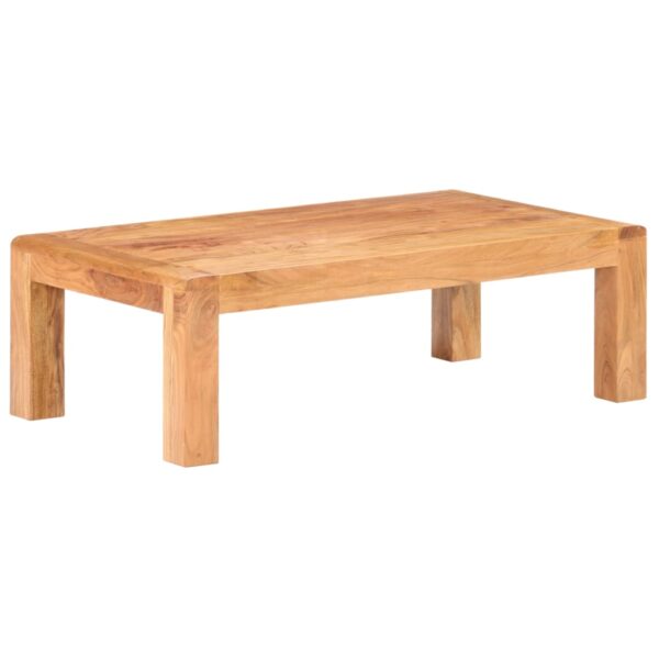 vidaXL Coffee Table 43.3"x23.6"x13.8" Solid Acacia Wood in Honey Finish