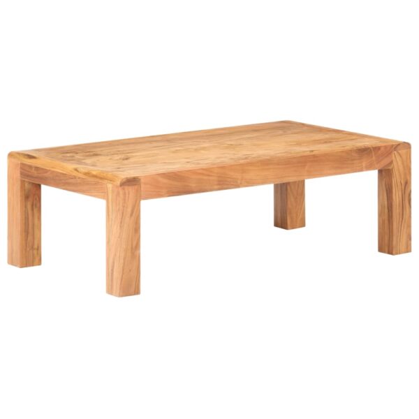 vidaXL Coffee Table 43.3"x23.6"x13.8" Solid Acacia Wood in Honey Finish - Image 9