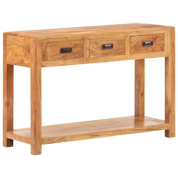 vidaXL Console Table 43.3"x15.7"x29.9" Solid Acacia Wood Honey Finish - Image 10