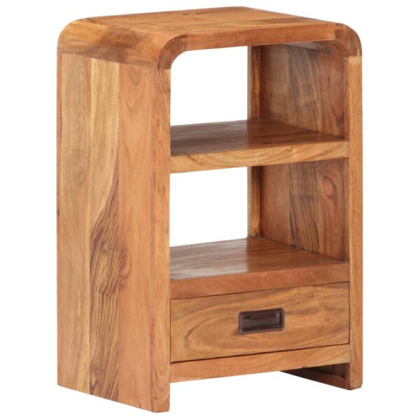 vidaXL Bedside Table 15.7"x11.8"x23.6" Solid Acacia Wood Honey Finish - Image 11