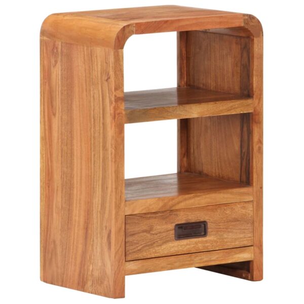 vidaXL Bedside Table 15.7"x11.8"x23.6" Solid Acacia Wood Honey Finish - Image 12