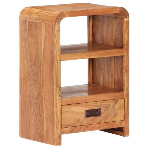 vidaXL Bedside Table 15.7"x11.8"x23.6" Solid Acacia Wood Honey Finish - Image 10