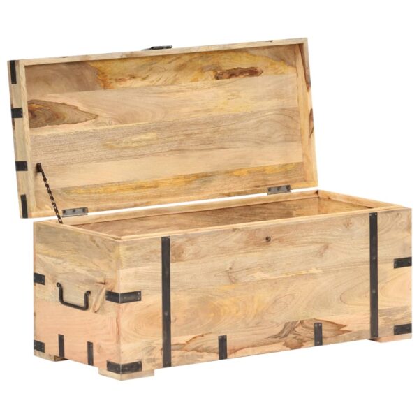 vidaXL Chest 35.4"x15.7"x15.7" Solid Mango Wood - Image 2