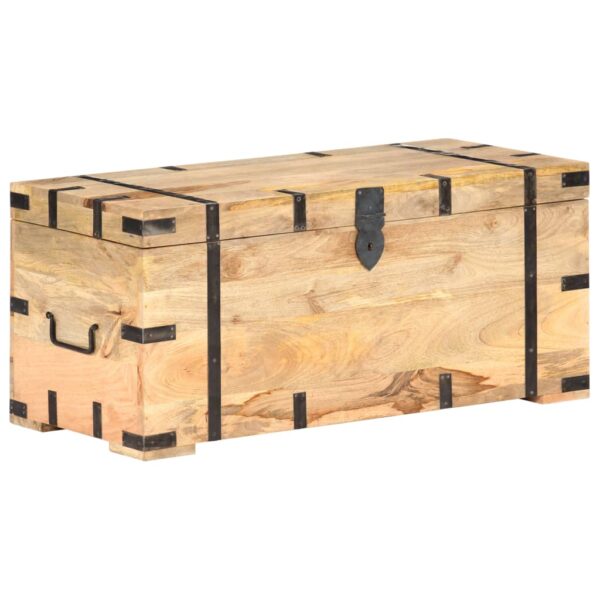 vidaXL Chest 35.4"x15.7"x15.7" Solid Mango Wood - Image 11