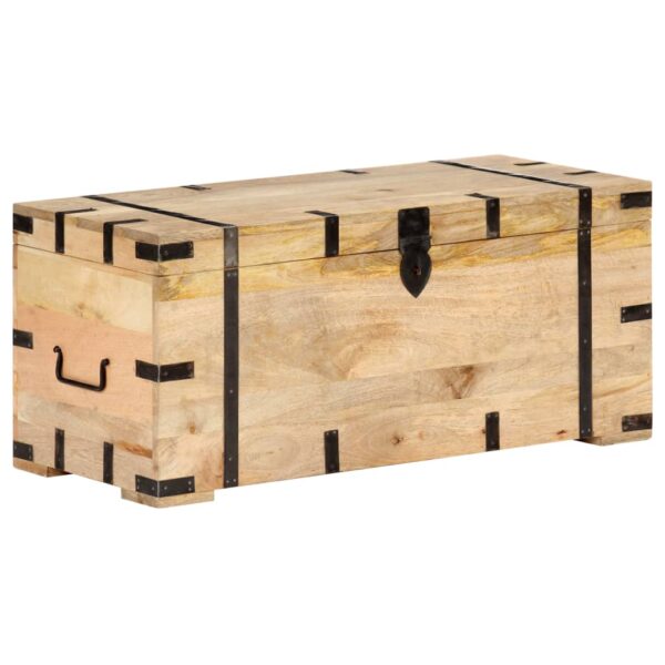 vidaXL Chest 35.4"x15.7"x15.7" Solid Mango Wood - Image 8