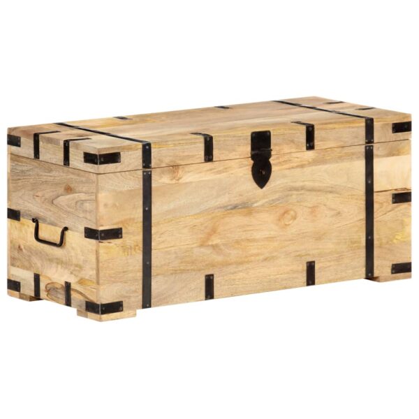 vidaXL Chest 35.4"x15.7"x15.7" Solid Mango Wood - Image 10