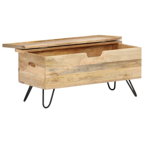 vidaXL Chest 35.4"x15.7"x17.7" Solid Mango Wood - Image 2