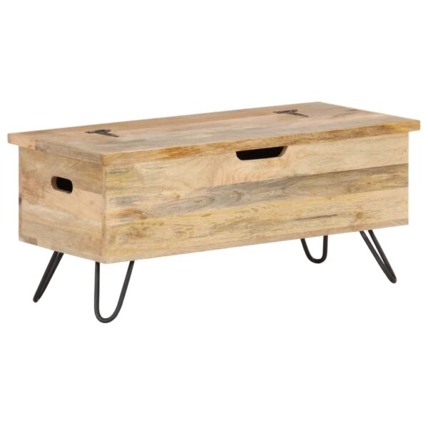 vidaXL Chest 35.4"x15.7"x17.7" Solid Mango Wood - Image 11