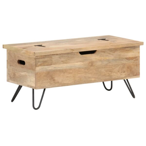 vidaXL Chest 35.4"x15.7"x17.7" Solid Mango Wood - Image 12