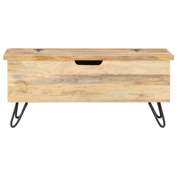 vidaXL Chest 35.4"x15.7"x17.7" Solid Mango Wood - Image 3