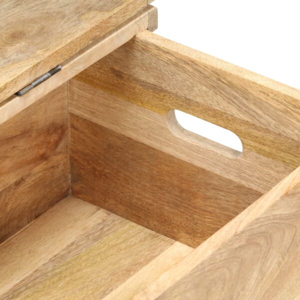 vidaXL Chest 35.4"x15.7"x17.7" Solid Mango Wood - Image 6