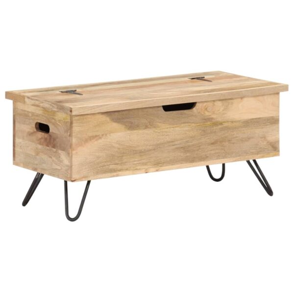 vidaXL Chest 35.4"x15.7"x17.7" Solid Mango Wood - Image 9