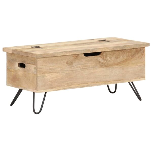 vidaXL Chest 35.4"x15.7"x17.7" Solid Mango Wood - Image 10