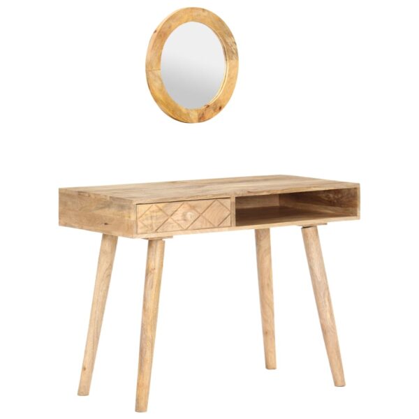 vidaXL Dressing Table 39.4"x19.7"x29.9" Solid Mango Wood - Image 11