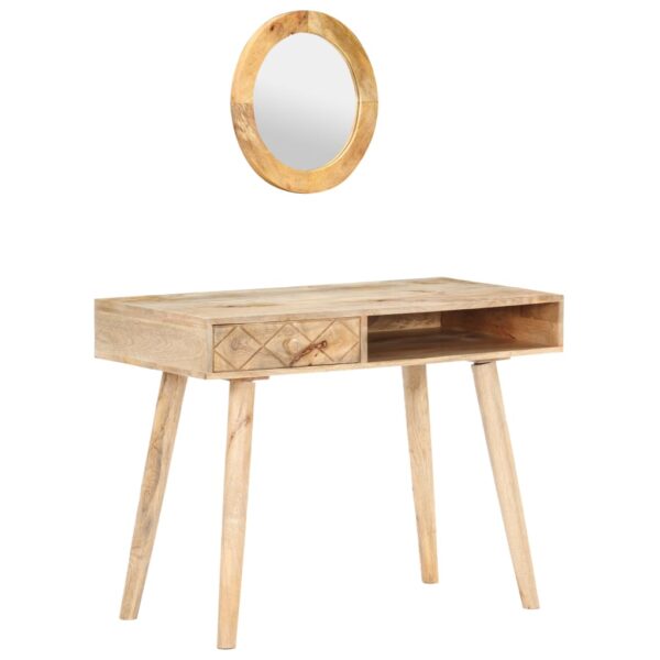 vidaXL Dressing Table 39.4"x19.7"x29.9" Solid Mango Wood - Image 12