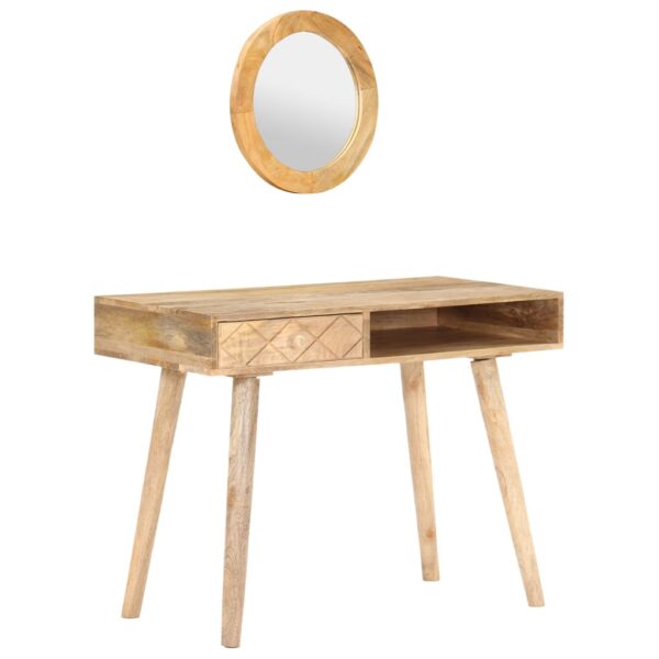 vidaXL Dressing Table 39.4"x19.7"x29.9" Solid Mango Wood - Image 10