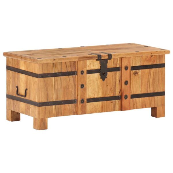 vidaXL Chest 35.4"x15.7"x15.7" Solid Acacia Wood - Image 11