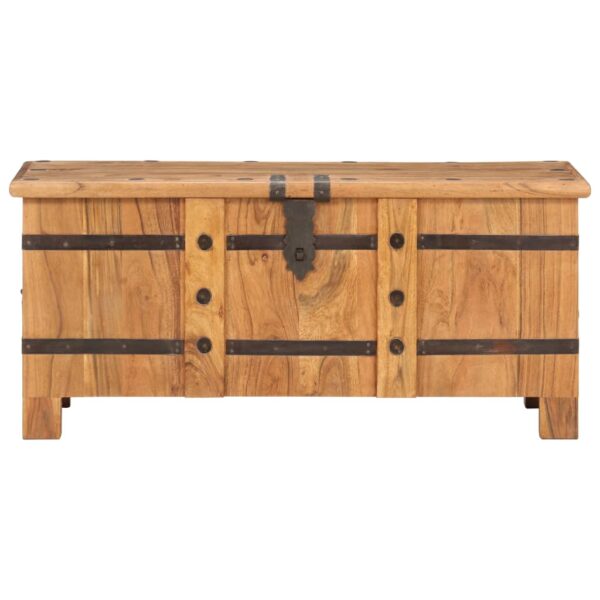 vidaXL Chest 35.4"x15.7"x15.7" Solid Acacia Wood - Image 3