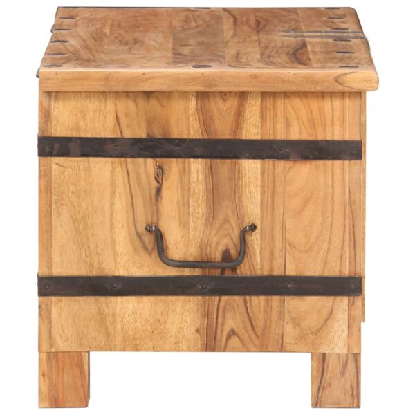 vidaXL Chest 35.4"x15.7"x15.7" Solid Acacia Wood - Image 4