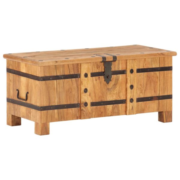 vidaXL Chest 35.4"x15.7"x15.7" Solid Acacia Wood - Image 10