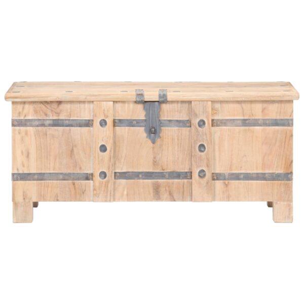 vidaXL Chest 35.4"x15.7"x15.7" Solid Acacia Wood - Image 3