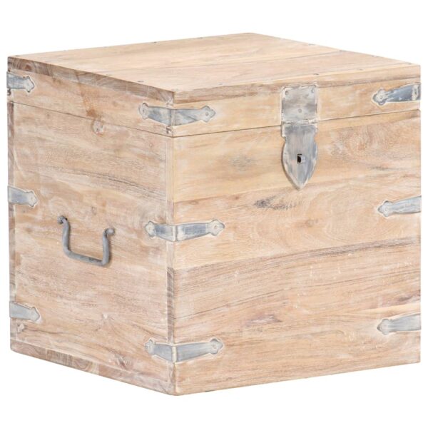 vidaXL Chest 15.7"x15.7"x15.7" Solid Acacia Wood - Image 11