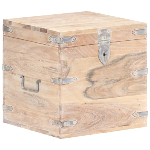 vidaXL Chest 15.7"x15.7"x15.7" Solid Acacia Wood - Image 12