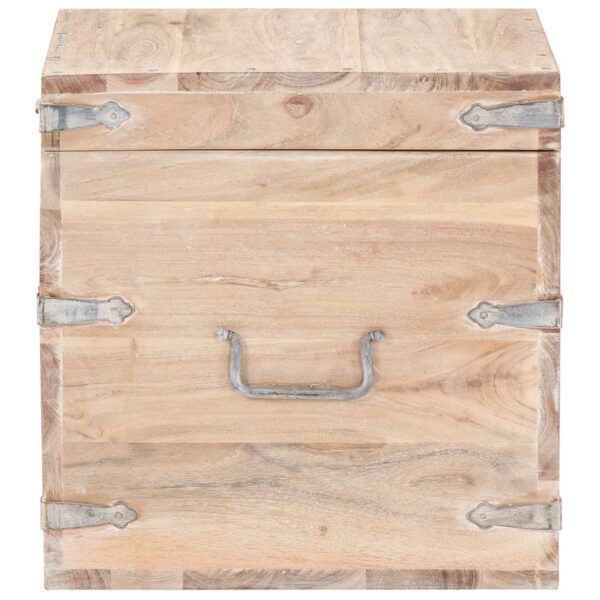 vidaXL Chest 15.7"x15.7"x15.7" Solid Acacia Wood - Image 4