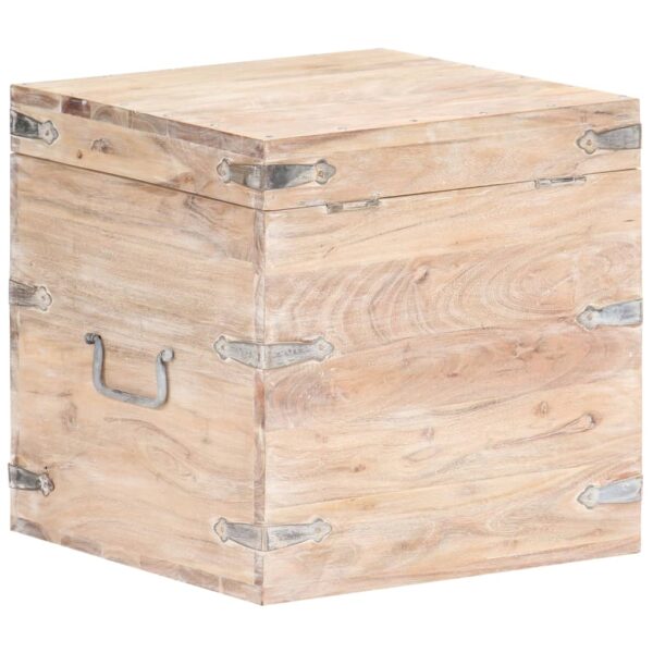 vidaXL Chest 15.7"x15.7"x15.7" Solid Acacia Wood - Image 5