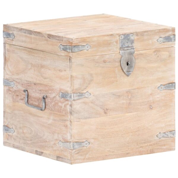 vidaXL Chest 15.7"x15.7"x15.7" Solid Acacia Wood - Image 9