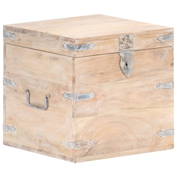 vidaXL Chest 15.7"x15.7"x15.7" Solid Acacia Wood - Image 10