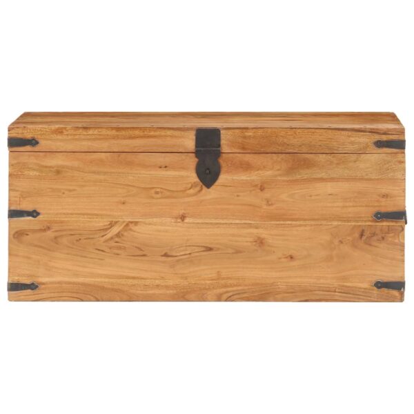 vidaXL Chest 35.4"x15.7"x15.7" Solid Acacia Wood - Image 2