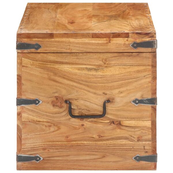 vidaXL Chest 35.4"x15.7"x15.7" Solid Acacia Wood - Image 3