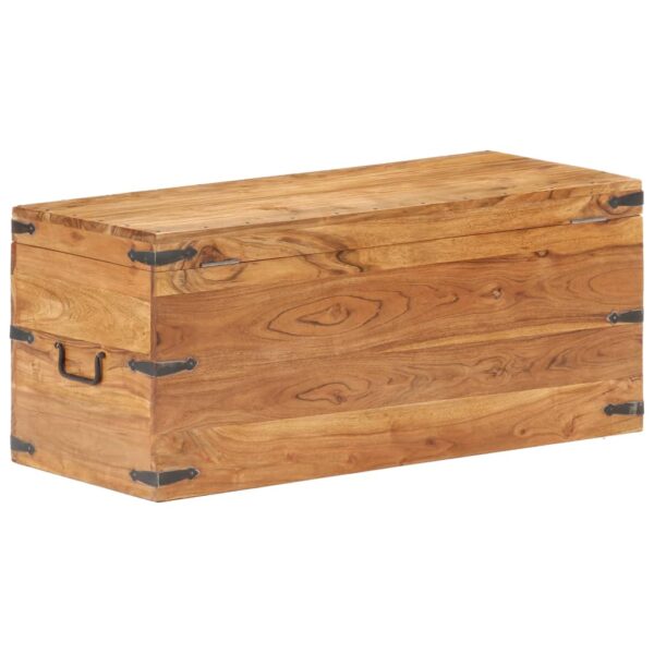 vidaXL Chest 35.4"x15.7"x15.7" Solid Acacia Wood - Image 4