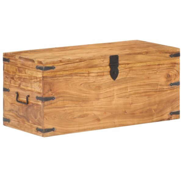 vidaXL Chest 35.4"x15.7"x15.7" Solid Acacia Wood - Image 7