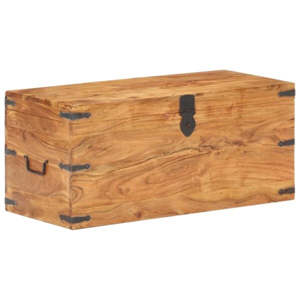 vidaXL Chest 35.4"x15.7"x15.7" Solid Acacia Wood - Image 8