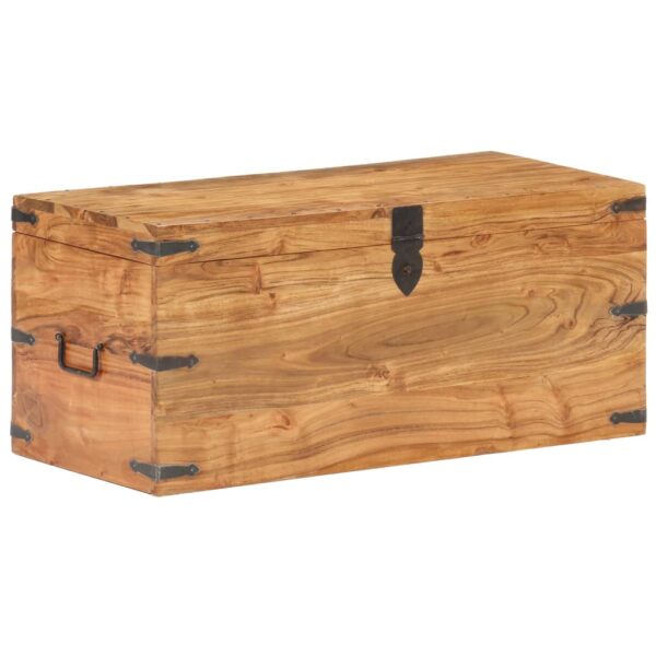 vidaXL Chest 35.4"x15.7"x15.7" Solid Acacia Wood - Image 9