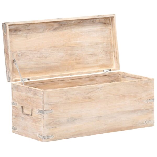 vidaXL Chest 35.4"x15.7"x15.7" Solid Acacia Wood - Image 2