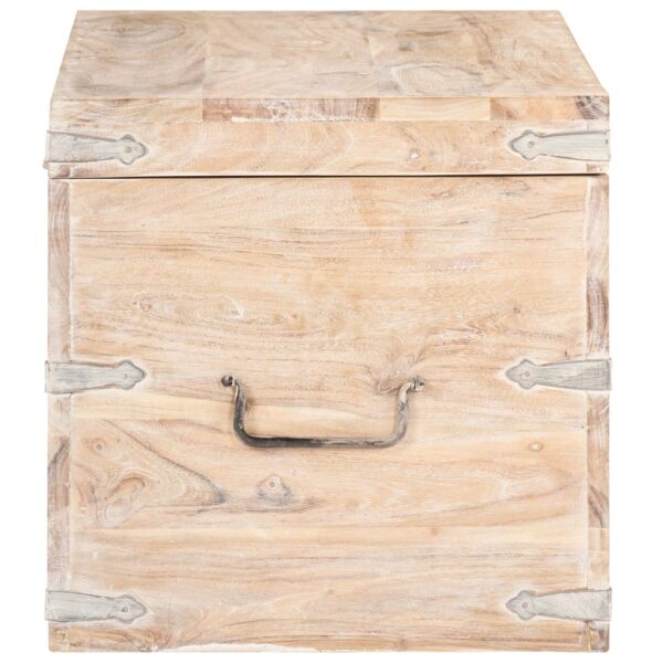 vidaXL Chest 35.4"x15.7"x15.7" Solid Acacia Wood - Image 4