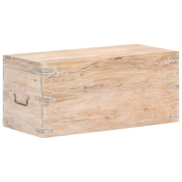 vidaXL Chest 35.4"x15.7"x15.7" Solid Acacia Wood - Image 5