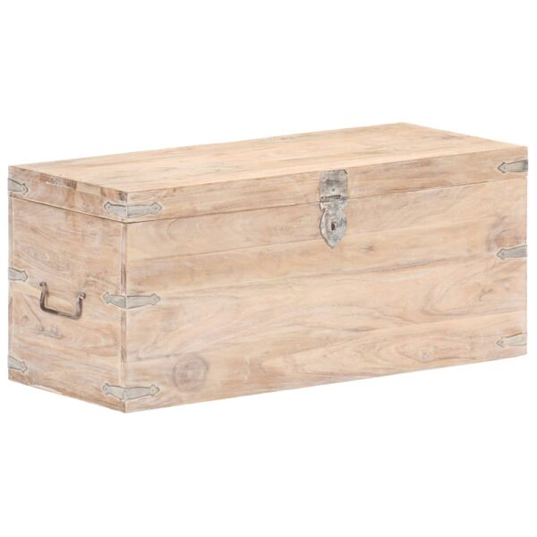 vidaXL Chest 35.4"x15.7"x15.7" Solid Acacia Wood - Image 8