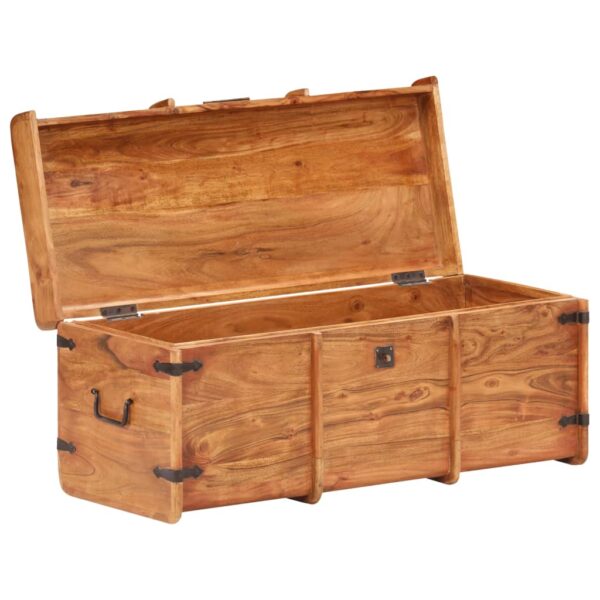 vidaXL Storage Chest 35.4"x15.7"x15.7" Solid Acacia Wood - Image 2