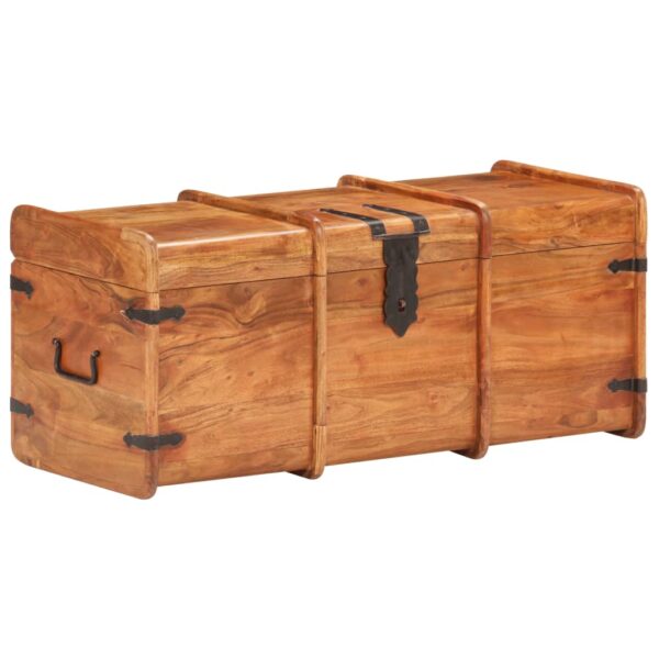 vidaXL Storage Chest 35.4"x15.7"x15.7" Solid Acacia Wood - Image 11