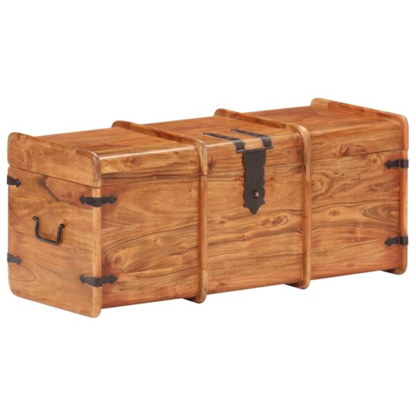 vidaXL Storage Chest 35.4"x15.7"x15.7" Solid Acacia Wood - Image 12