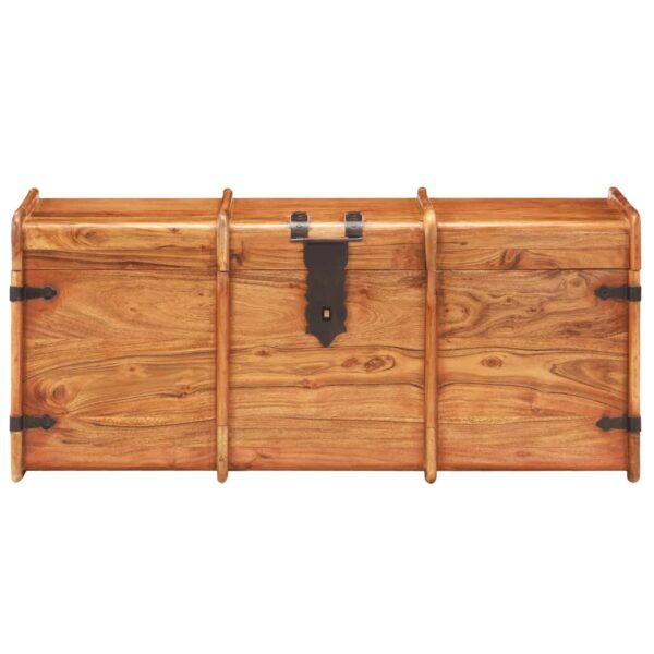 vidaXL Storage Chest 35.4"x15.7"x15.7" Solid Acacia Wood - Image 3