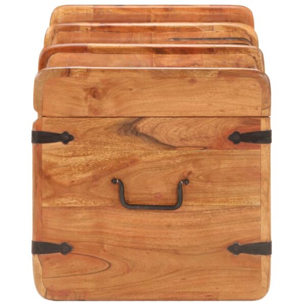 vidaXL Storage Chest 35.4"x15.7"x15.7" Solid Acacia Wood - Image 4