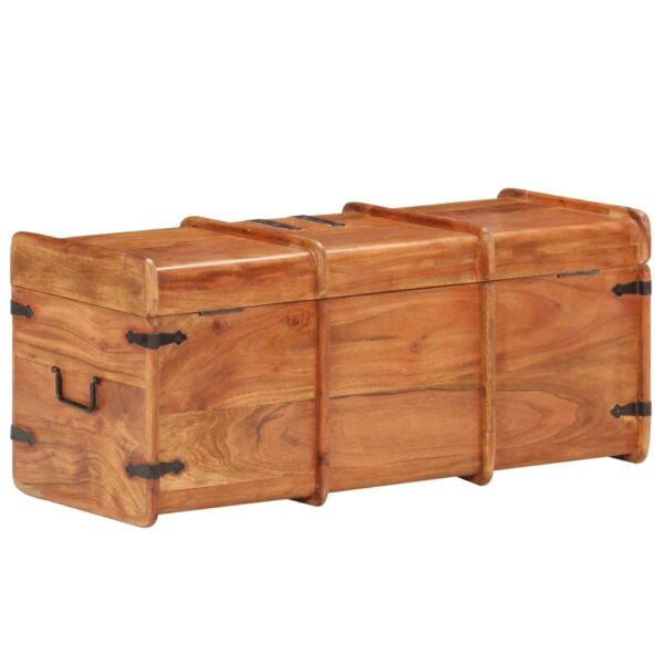 vidaXL Storage Chest 35.4"x15.7"x15.7" Solid Acacia Wood - Image 5