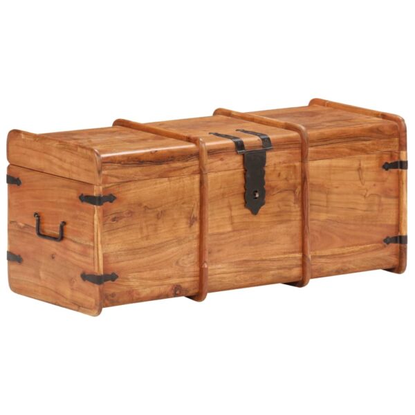 vidaXL Storage Chest 35.4"x15.7"x15.7" Solid Acacia Wood - Image 10