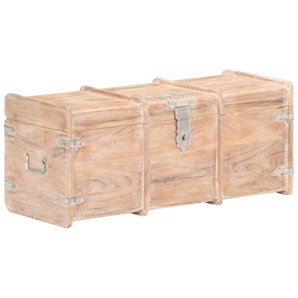 vidaXL Storage Chest 35.4"x15.7"x15.7" Solid Acacia Wood - Image 11