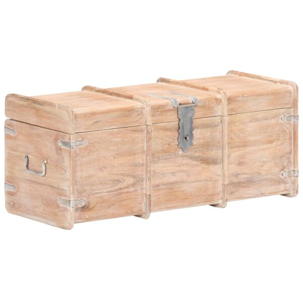 vidaXL Storage Chest 35.4"x15.7"x15.7" Solid Acacia Wood - Image 12